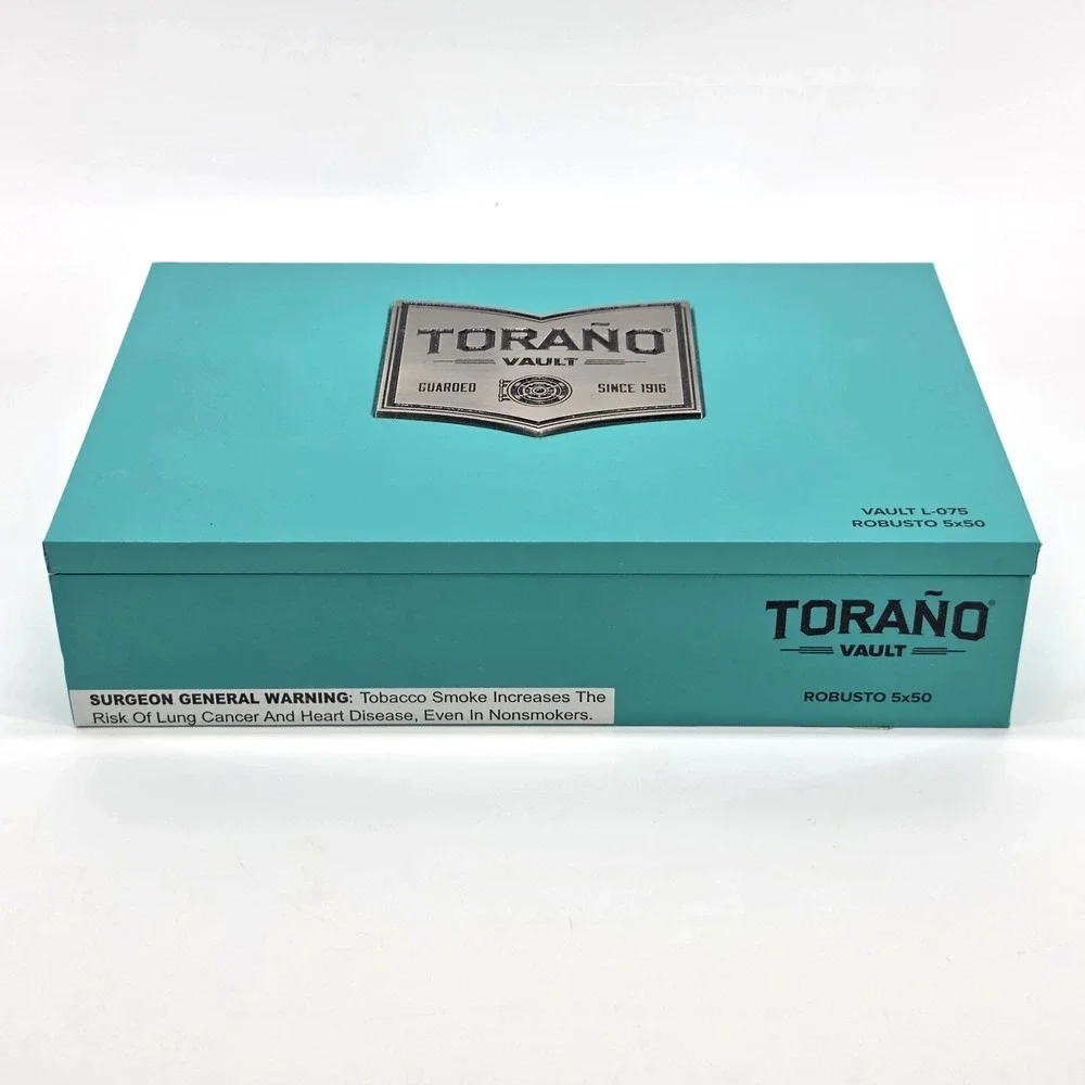 Torano Vault Cigar Box Vault C-033 Robusto Teal Blue Empty